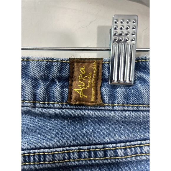 Wrangler Aura Jeans Women's 6R Denim Straight Cut Regular Rise Stretch‎ 32x31 - Picture 7 of 12